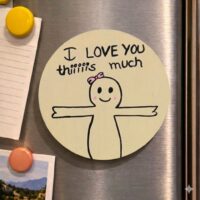 I Love You This Much Handmade Fridge Magnet | Cute Romantic Refrigerator Magnet